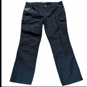 Wrangler Riggs Workwear Pants Mens 41x31 Black Cargo Carpenter